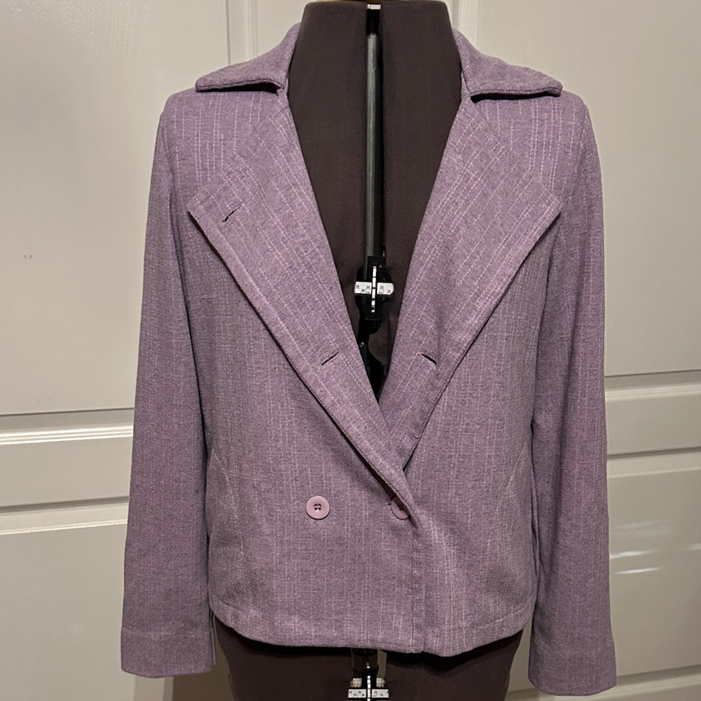 Weekenders Purple Double-Breasted Pea Coat
